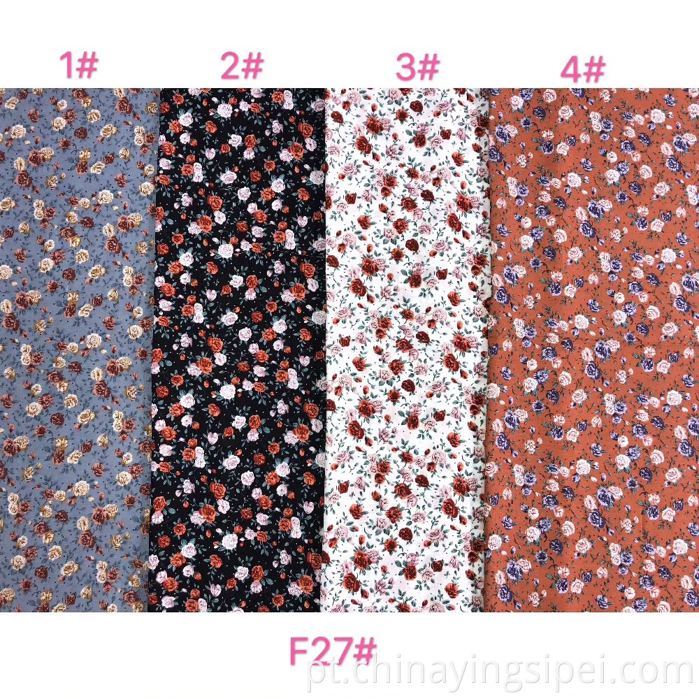 Tecido floral impresso para sarja personalizado profissional 100% rayon